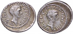 ROMANE IMPERIALI - Lepido e Augusto - Denario Cr. 495/2; B. 35 (AG g. 3,99)
BB