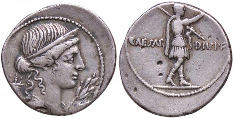 ROMANE IMPERIALI - Augusto (27 a.C.-14 d.C.) - Denario C. 72; RIC 253 (AG g. 3,8...