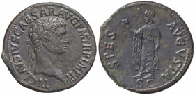 ROMANE IMPERIALI - Claudio (41-54) - Sesterzio C. 85; RIC 115 (AE g. 26,24) Ritocchi
 Ritocchi
BB+