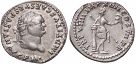 ROMANE IMPERIALI - Tito (79-81) - Denario C. 268; RIC 9 (AG g. 3,51)
bello SPL