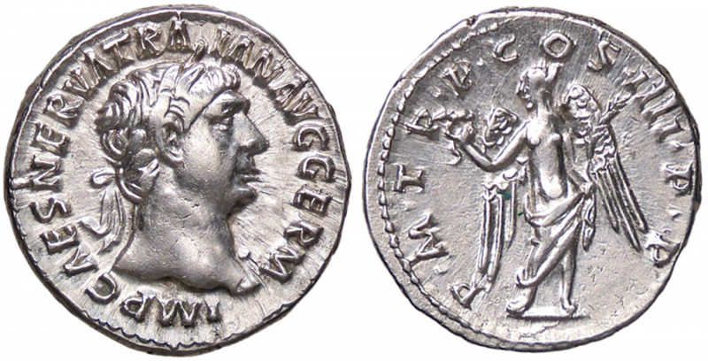 ROMANE IMPERIALI - Traiano (98-117) - Denario C. 240; RIC 58 (AG g. 3,29)
bello...