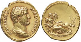 ROMANE IMPERIALI - Adriano (117-138) - Aureo RIC 303 var.; Calicò 1162 (AU g. 7,18)
BB+