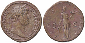 ROMANE IMPERIALI - Adriano (117-138) - Sesterzio C. 720 (AE g. 28,05)
BB-SPL