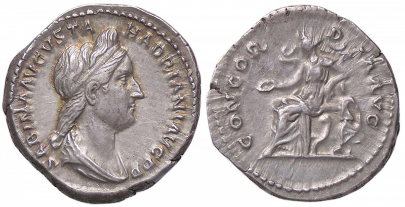 ROMANE IMPERIALI - Sabina (moglie di Adriano) - Denario C. 12; RIC 398 (AG g. 3,...