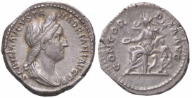 ROMANE IMPERIALI - Sabina (moglie di Adriano) - Denario C. 12; RIC 398 (AG g. 3,59)
SPL/qSPL