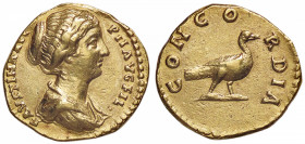 ROMANE IMPERIALI - Faustina II (moglie di M. Aurelio) - Aureo C. 63 (35 Fr.); RIC 503a (AU g. 7,48)
qSPL/SPL