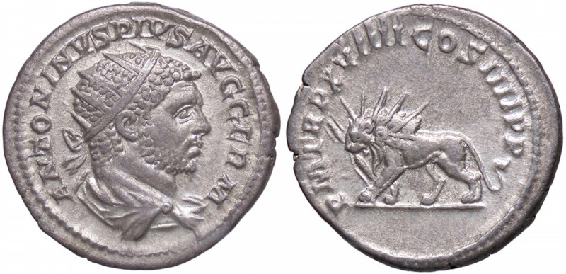 ROMANE IMPERIALI - Caracalla (198-217) - Antoniniano C. 367; RIC 283c (AG g. 5,0...
