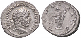 ROMANE IMPERIALI - Caracalla (198-217) - Denario C. 165; RIC 224 (AG g. 3,64)
qFDC