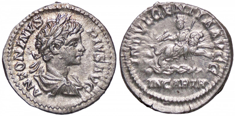 ROMANE IMPERIALI - Caracalla (198-217) - Denario C. 97; RIC 130a (AG g. 3,54)
q...