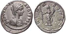 ROMANE IMPERIALI - Plautilla (moglie di Caracalla) - Denario C. 14 (AG g. 3,21)
qFDC/SPL+
