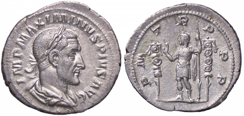 ROMANE IMPERIALI - Massimino I (235-238) - Denario C. 46; RIC 1 (AG g. 2,57)
SP...