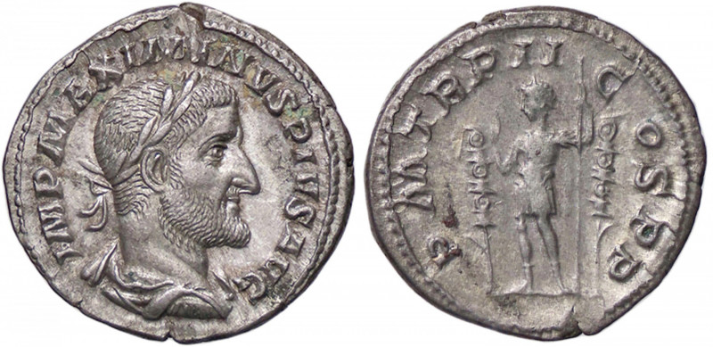 ROMANE IMPERIALI - Massimino I (235-238) - Denario C. 55; RIC 3 (AG g. 3,23)
SP...