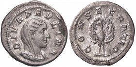 ROMANE IMPERIALI - Paolina (moglie di Massimino I) - Denario C. 1; RIC 1 (AG g. 3,29) Ex Inasta 18, lotto 303
 Ex Inasta 18, lotto 303
SPL