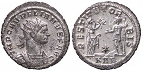 ROMANE IMPERIALI - Aureliano (270-275) - Antoniniano C. 192 (MI g. 3,8) Argentatura integra
 Argentatura integra
qFDC