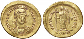 ROMANE IMPERIALI - Valentiniano III (425-455) - Solido (Costantinopoli) RIC 506 (AU g. 4,46)
BB/BB+