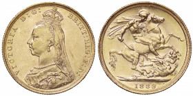 ESTERE - GRAN BRETAGNA - Vittoria (1837-1901) - Sterlina 1889 - Giubileo Kr. 767 (AU g. 7,94)
qFDC