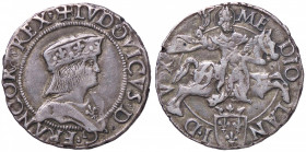 ZECCHE ITALIANE - MILANO - Ludovico XII D'Orleans (1500-1512) - Testone Crippa 3A; MIR 236/1 RR (AG g. 9,71) Lievi ritocchi
 Lievi ritocchi
BB