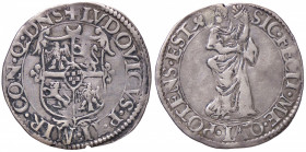 ZECCHE ITALIANE - MIRANDOLA - Ludovico II Pico (1550-1568) - Giulio CNI 14/17; MIR 505 (AG g. 3,25) Appiccagnolo rimosso
 Appiccagnolo rimosso
BB