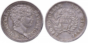 ZECCHE ITALIANE - NAPOLI - Gioacchino Murat (secondo periodo, 1811-1815) - Mezza lira 1813 P.R. 18; Mont. 510/511 R AG
SPL