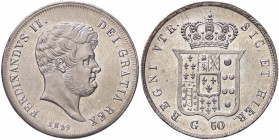 ZECCHE ITALIANE - NAPOLI - Ferdinando II di Borbone (1830-1859) - Mezza piastra 1859 P.R. 113; Mont. 865 NC AG Lievi striature di conio
 Lievi striat...