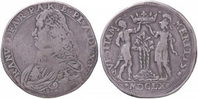 ZECCHE ITALIANE - PARMA - Ranuccio II Farnese (1646-1694) - Ducatone 1660 CNI 5/6; MIR 1034 RR (AG g. 30,7)
meglio di MB