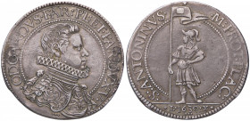 ZECCHE ITALIANE - PIACENZA - Odoardo Farnese (1622-1646) - Scudo 1630 CNI 32/35; MIR 1164/3 (AG g. 27,55)Sigle LX Appiccagnolo abilmente rimosso
 Sig...