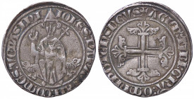 ZECCHE ITALIANE - PONTE DELLA SORGA - Giovanni XXII (1316-1334) - Grosso Munt. 7; MIR 190 R (AG g. 3,78) Lieve ondulazione del tondello
 Lieve ondula...
