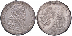 ZECCHE ITALIANE - ROMA - Clemente X (1670-1676) - Piastra 1673 A. IIII CNI 18; Munt. 11 RR AG Appiccagnolo rimosso
 Appiccagnolo rimosso
BB+