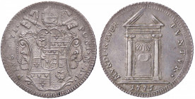 ZECCHE ITALIANE - ROMA - Pio VI (1775-1799) - Giulio 1775 A. I CNI 1; Munt. 49 R AG Ex asta Montenegro 13, lotto 355
 Ex asta Montenegro 13, lotto 35...