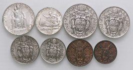 ZECCHE ITALIANE - ROMA - Pio XI (1922-1939) - Serie 1932 - 8 monete Mont. 649 AG, NI e CU
 AG, NI e CU - 
qFDC÷FDC