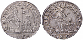 ZECCHE ITALIANE - VENEZIA - Nicolò da Ponte (1578-1585) - 80 Soldi Pao. 5 R (AG g. 17,95)
qSPL/SPL