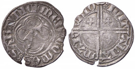 SAVOIA - Amedeo VI il Conte Verde (1343-1383) - Mezzo grosso MIR 103 RRRR (AG g. 1,66) Fessurazione laterale del tondello - Ex asta ACR auction 41, lo...