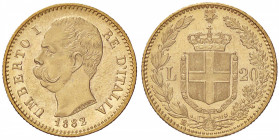 SAVOIA - Umberto I (1878-1900) - 20 Lire 1882 Pag. 578; Mont. 16 AU
qFDC/FDC