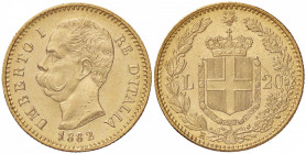 SAVOIA - Umberto I (1878-1900) - 20 Lire 1882 Mont. 17b RRR AU 1 rovesciato e ribattuto
 1 rovesciato e ribattuto -
qFDC