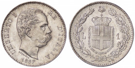 SAVOIA - Umberto I (1878-1900) - Lira 1887 Pag. 604; Mont. 49 AG Sigillata Egisto Cedrini
 Sigillata Egisto Cedrini
FDC