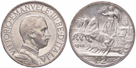 SAVOIA - Vittorio Emanuele III (1900-1943) - 2 Lire 1912 Quadriga lenta Pag. 735; Mont. 150 AG
SPL+/qFDC