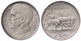 SAVOIA - Vittorio Emanuele III (1900-1943) - 50 Centesimi 1924 L Pag. 804; Mont. 241 RRR NI
qFDC/FDC