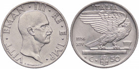 SAVOIA - Vittorio Emanuele III (1900-1943) - 50 Centesimi 1936 XIV Impero Pag. 818; Mont. 259 R NI
qFDC
