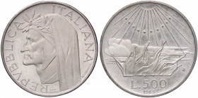 REPUBBLICA ITALIANA - Repubblica Italiana (monetazione in lire) (1946-2001) - 500 Lire 1965 - Dante - Prova Mont. 5 RR AG
FDC