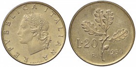REPUBBLICA ITALIANA - Repubblica Italiana (monetazione in lire) (1946-2001) - 20 Lire 1956 - Ramo di quercia - Prova Mont. 3 RR BT
FDC
