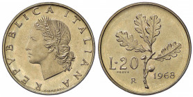 REPUBBLICA ITALIANA - Repubblica Italiana (monetazione in lire) (1946-2001) - 20 Lire 1968 - Ramo di quercia - Prova Mont. 11 RR BT
FDC