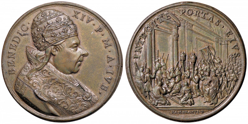MEDAGLIE - PAPALI - Benedetto XIV (1740-1758) - Medaglia A. IVB - Anno Santo AE ...