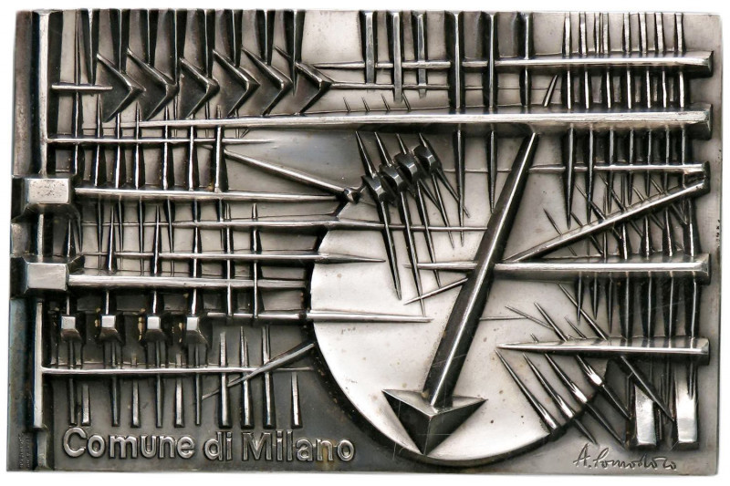 MEDAGLIE - CITTA' - Milano - Placchetta Comune MA Opus: A. Pomodoromm 76x104
 m...