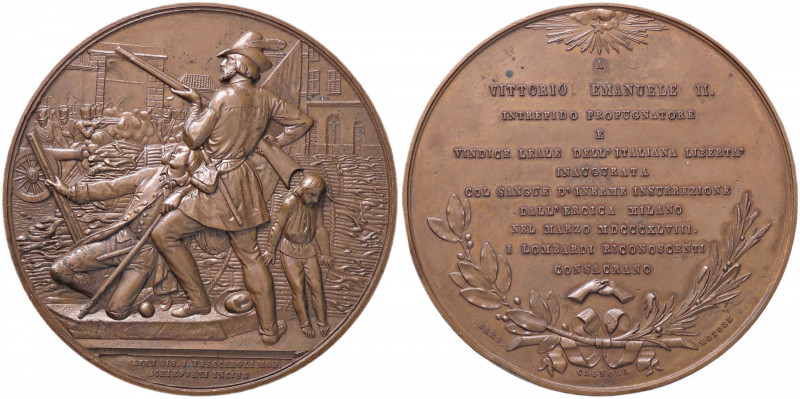 MEDAGLIE - CITTA' - Milano - Medaglia A ricordo delle 5 giornate del 1848 AE Opu...