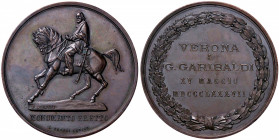 MEDAGLIE - CITTA' - Verona - Medaglia 1887 - Inaugurazione del monumento a Garibaldi AE Opus: Bordini Ø 42
qFDC