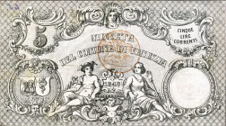 CARTAMONETA - LOMBARDO-VENETO - Moneta del Comune di Venezia - 5 Lire 01/12/1848 Gav. 56 RRR
BB+