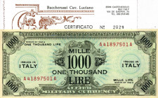 CARTAMONETA - COLONIE ED OCCUPAZIONI DI TERRITORI ITALIANI - Allied Military Currency - AM Lire (1943-1945) - 1.000 Lire 1943-45 Italiano Inglese Gav....