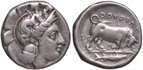 GRECHE - LUCANIA - Thurium - Statere S. Ans. 1007; H.N. 1800 (AG g. 7,77) Ex Fornoni, 10.2005
 Ex Fornoni, 10.2005
BB