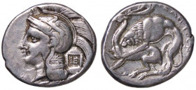 GRECHE - LUCANIA - Velia - Nomos Mont. 3010; S. Ans. 1398 (AG g. 7,45) Ex Antiqua del 10/1999
 Ex Antiqua del 10/1999
bel BB