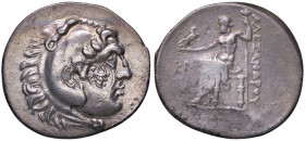 GRECHE - RE DI MACEDONIA - Alessandro III (336-323 a.C.) - Tetradracma (Perge) Price 2941 (AG g. 16,74)Contromarca Tralles, Lydia
 Contromarca Tralle...